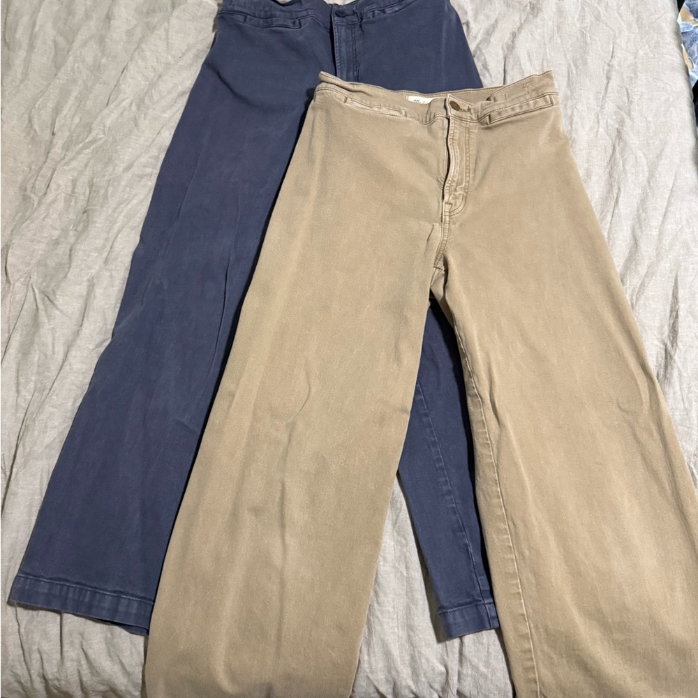 Madewell Women's Emmett Wide-Leg Crop Khaki